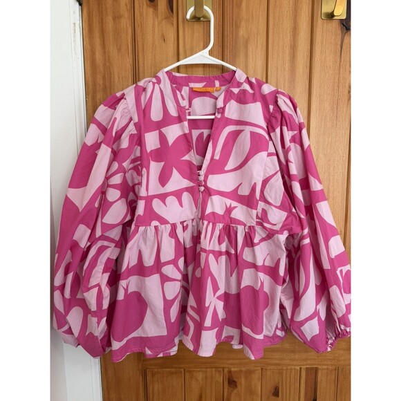Oliphant Tops - Tuckernuck | Oliphant Balloon Sleeve Blouse Twiggy Pink Size S